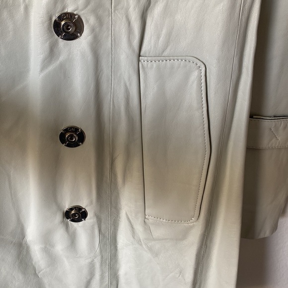 NWT Costume National Genuine Leather Trench Rain Coat Jacket, EU40 or US4 - Picture 8 of 13